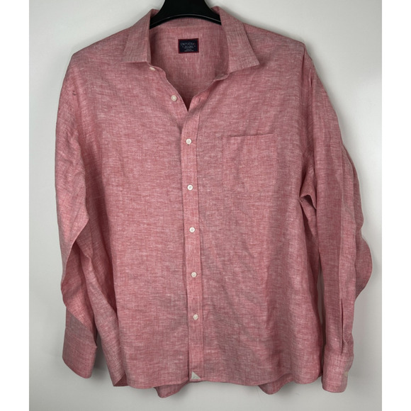 Untuckit Santro Linen Long Sleeve Button Up Shirt Wrinkle Resistant Men's XXL - Picture 2 of 9